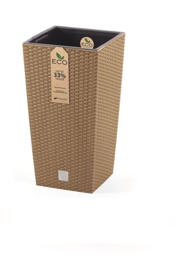 Flower pot Rato Square Eco, naturo