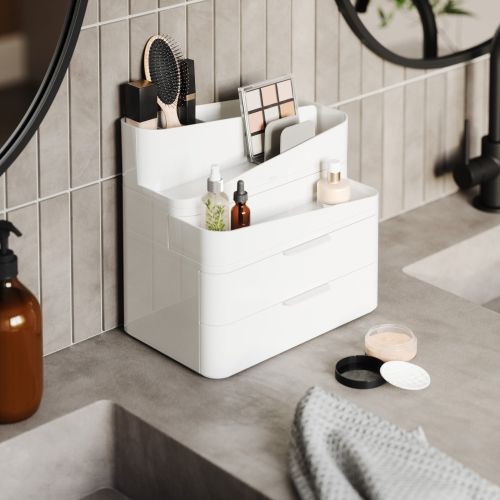 UMBRA GLAM ORGANIZER LARGE WHT/GRY