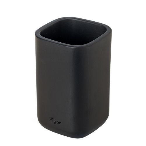 VIGAR BOX ZENSE BLACK TOOTHBRUSH HOLDER
