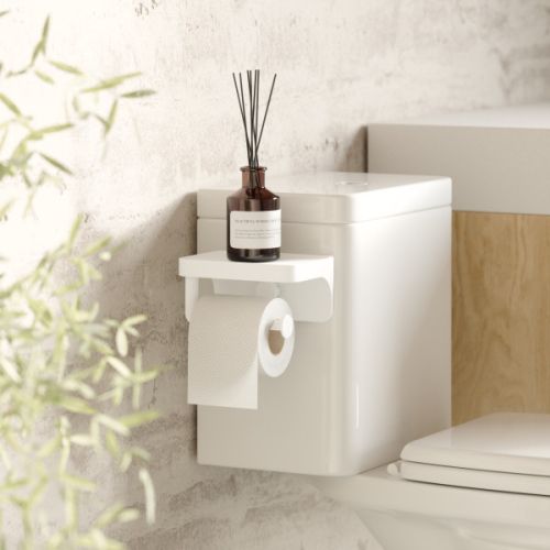 UMBRA FLEX ADHESIVE TP HOLDER /SHELF WHITE