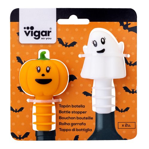 VIGAR HALLOWEEN SILICONE BOTTLE STOPPER 2U.PACK