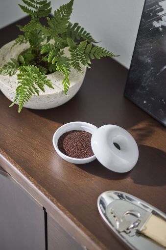 YAMAZAKI Tower Ceramic Air Freshener Bowl WH