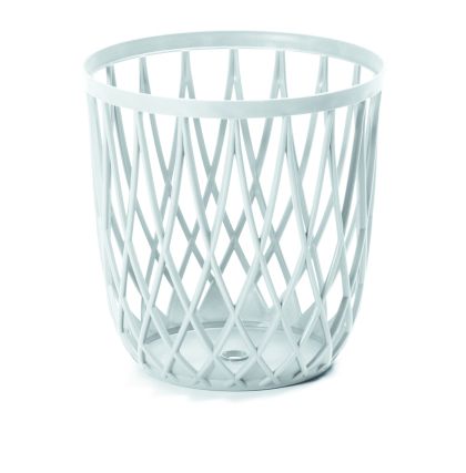 UNIQUBO ECO WOOD Кръгъл кош,без капак 44.7см, бял
