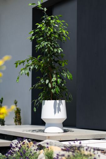 HEOS U Кашпа със саксия 35см.,бял