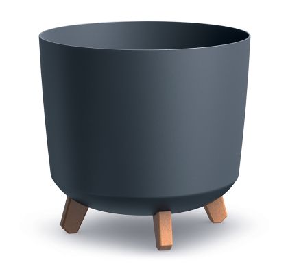 Flower pot GRACIA TUBUS ECO WOOD, ECO anthracite