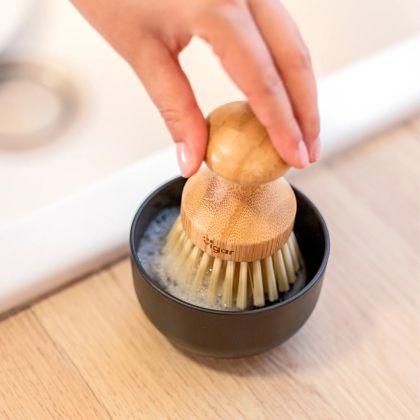 VIGAR VINTAGE BAMBOO PALM BRUSH SET