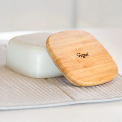 Кутия за храна квадратна VIGAR TAULA BAMBOO, бял