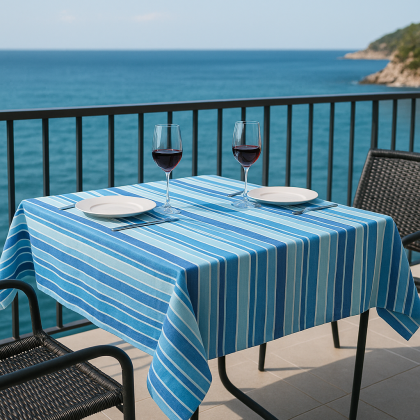 STRIPE TABLECLOTH 150X150 F