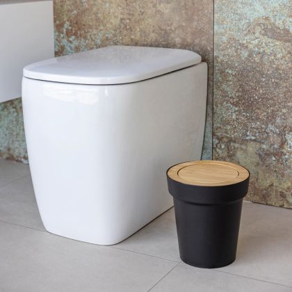 VIGAR ZENSE ROUND BIN WITH BAMBOO COVER 4 L
