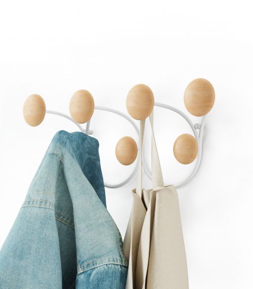 UMBRA DOTSY 7 HOOK WHT/NAT