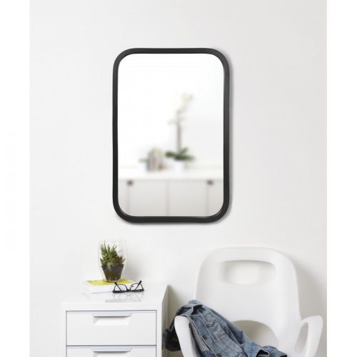 UMBRA HUB MIRROR RECTANGLE 16X24 BLACK