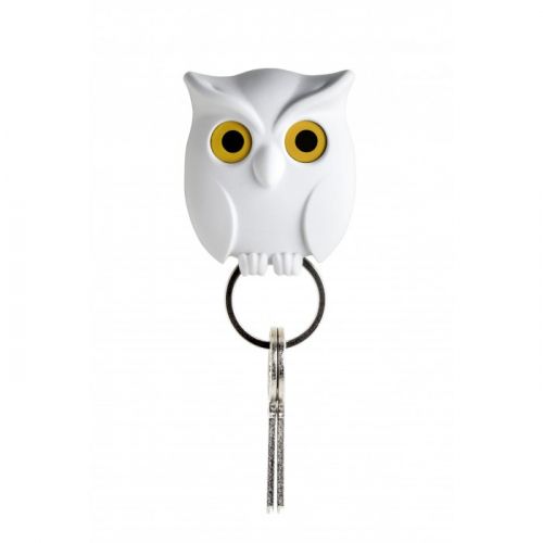 QUALY NIGHT OWL Магнитна поставка за ключове, бял