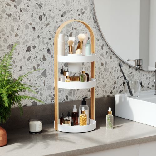 UMBRA BELLWOOD COSMETIC ORG WHT/NAT