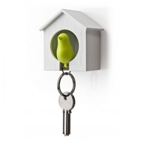 QUALY Sparrow Keyring,White,Green
