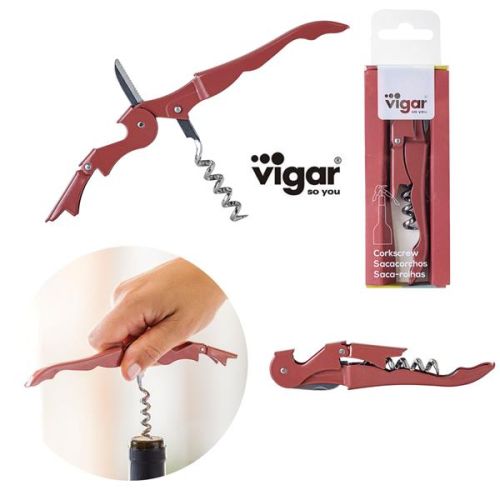 VIGAR MAID Тирбушон двустъпков, бордо