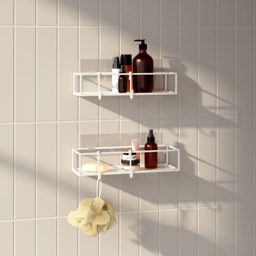 UMBRA CUBIKO SHOWER BIN SET 2 WHITE