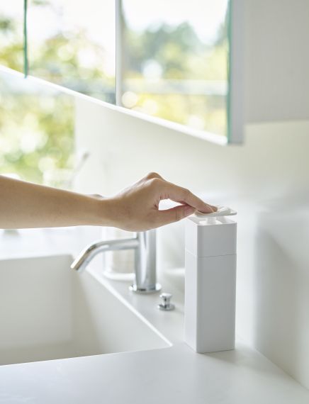 YAMAZAKI Tower Push Soap Dispenser WH