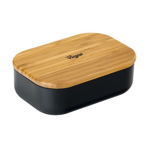 Кутия за храна правоъгълна VIGAR TAULA BAMBOO, черен