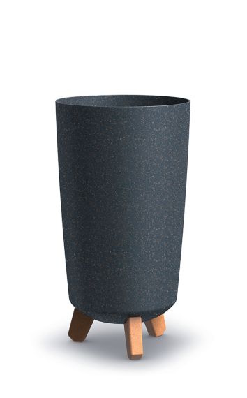 Flower pot Gracia Tubus Slim Eco Wood, anthracite