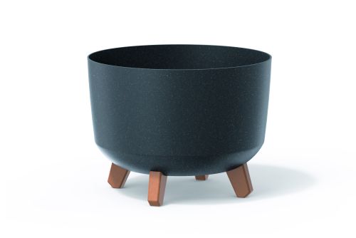 Flower pot GRACIA ECO WOOD STANDARD, eco anthracite