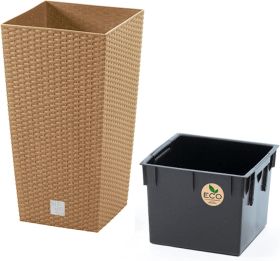 Flower pot Rato Square Eco, naturo