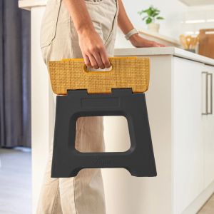 VIGAR COMPACT BLACK BAMBOO ON TOP FOLDABLE 27CM STOOL