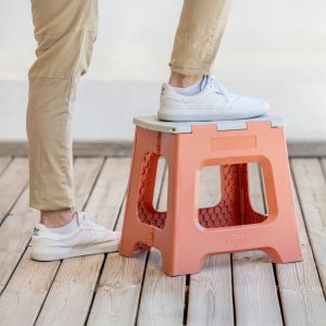 VIGAR COMPACT SUNRISE ORANGE FOLDABLE 32CM STOOL