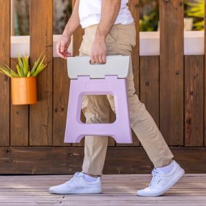 VIGAR COMPACT PURPLE FOLDABLE 32CM STOOL
