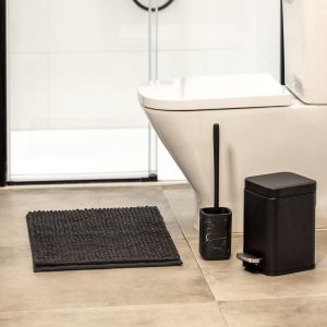 VIGAR ZENSE SQUARE BLACK METAL PEDAL BIN 3 L