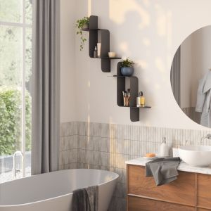 UMBRA MONTAGE SHELF METAL 2PK BLACK