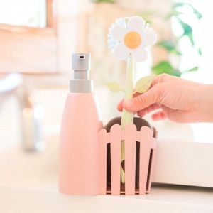VIGAR FLORGANIC   Диспенсър за кухня с място за гъба, 3 части, розов