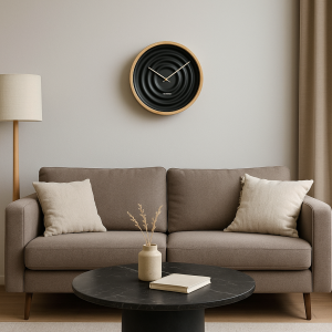 Karlsson Wall clock Scandi Ribble Matt black