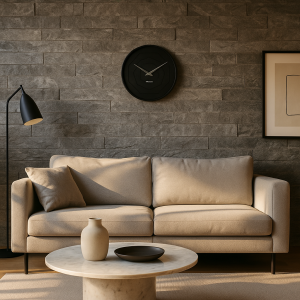 Karlsson Wall clock Layered Origami Black