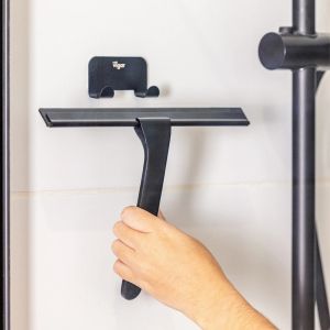 VIGAR ZENSE BLACK STAINLESS STEEL SQUEEGE WITH HANGER