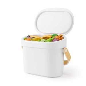 UMBRA BELLWOOD COMPOST BIN WHT/NAT