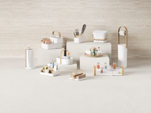 UMBRA BELLWOOD COMPOST BIN WHT/NAT