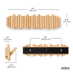 UMBRA PICKET 8 RAIL HOOK NATURAL