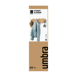 UMBRA PICKET 8 RAIL HOOK NATURAL