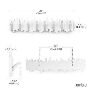UMBRA STICKS MULTI HOOK 8 WHITE