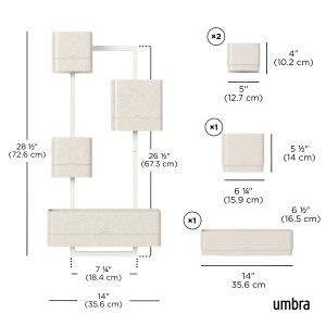 UMBRA CUBIKO WALL PLANTER SAND