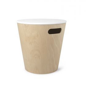 UMBRA WOODROW STORAGE STOOL WHT/NAT