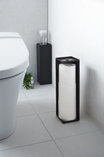 YAMAZAKI Tower Toilet Paper Holder BK