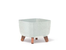 Flower pot GRACIA SQUARE ECO WOOD, ECO white