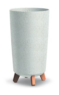 Flower pot Gracia Tubus Slim Eco Wood, white