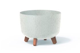 Flower pot GRACIA ECO WOOD STANDARD, eco white