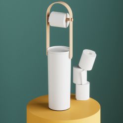 Свободностояща стойка за тоалетна хартия и резерва UMBRA BELLWOOD, бял