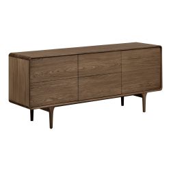 House Darwin Sideboard, oak, dark brown, 180x45x75 cm