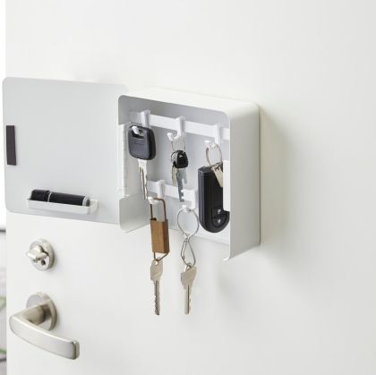 YAMAZAKI Tower Square Magnetic Key Cabinet WH