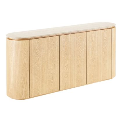 House Nordic Larvik Sideboard, granite/ash veneer, natural/off white