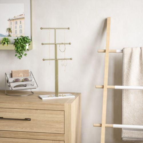 UMBRA TRIGEM JWL STAND WHT/BRASS